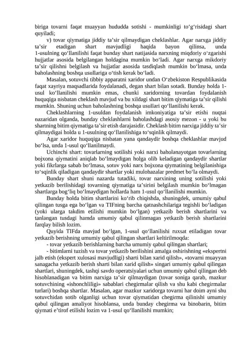 Tovarlarni bojxona qiymatini aniqlash 4