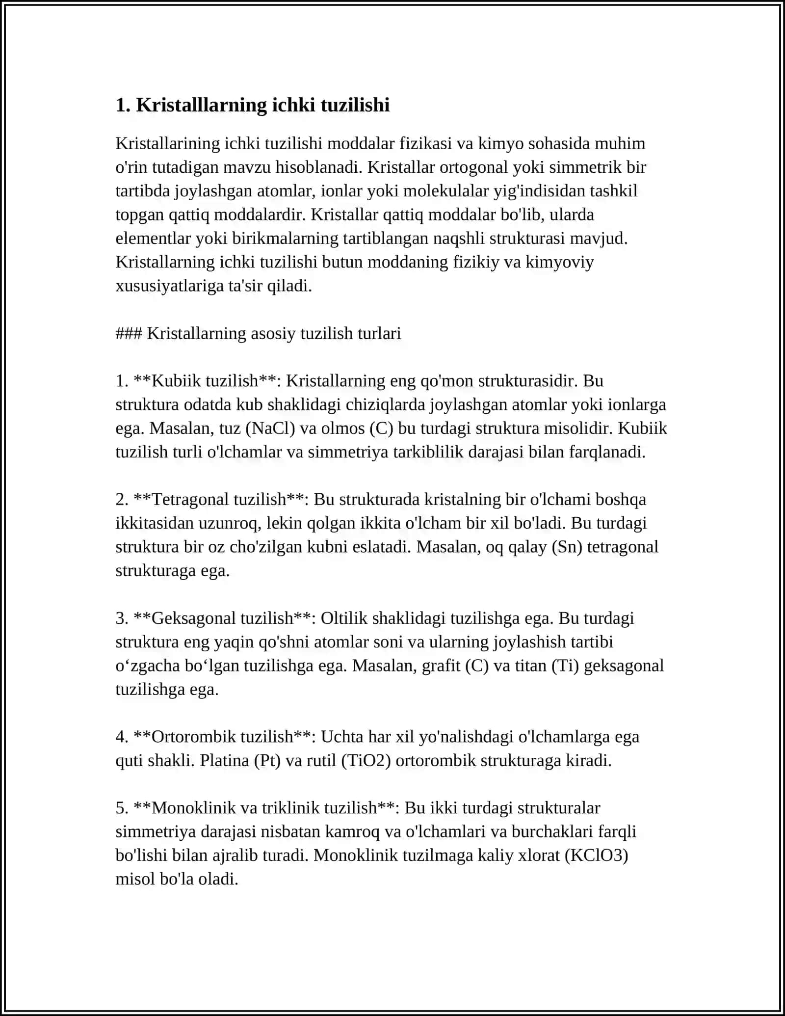KRISTALL VA NOKRISTALL MATERIALLAR. ANIZOTROPIYA 4