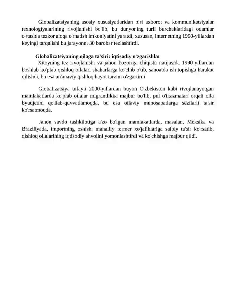 Globallashuv jarayoni va oila instituti 4