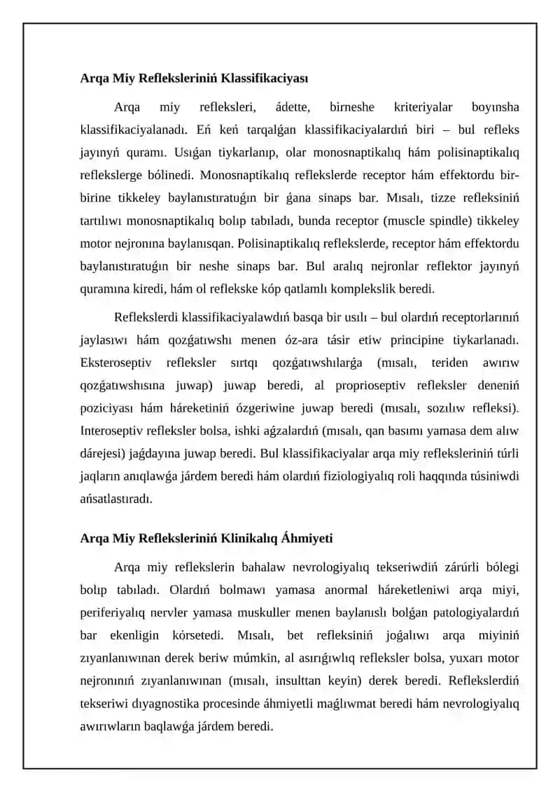 Arqa miy refleksler 4