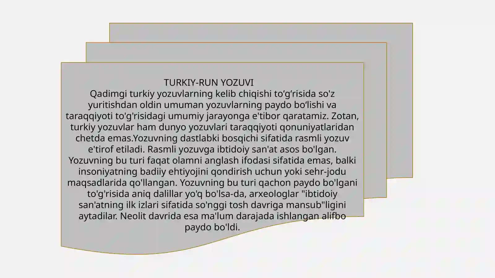 Turkiy run yozuvlarining turlari va tiplari 4