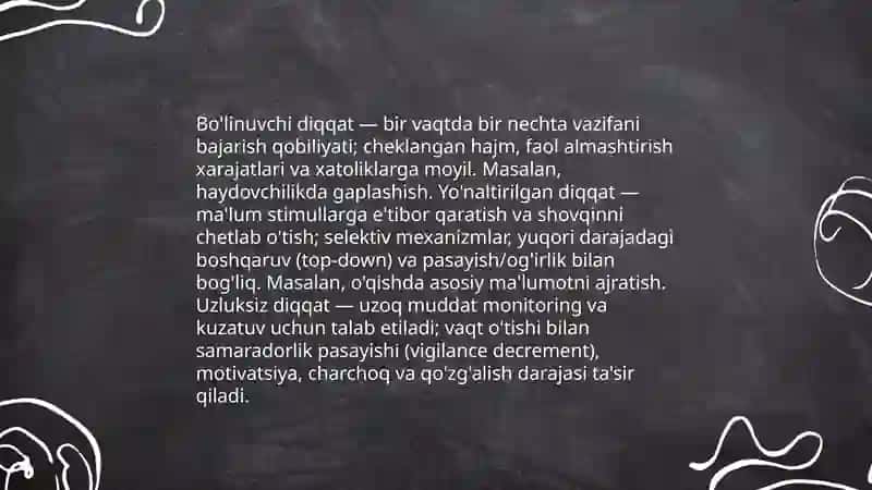 Diqqatning psixologik xususiyatlari 4