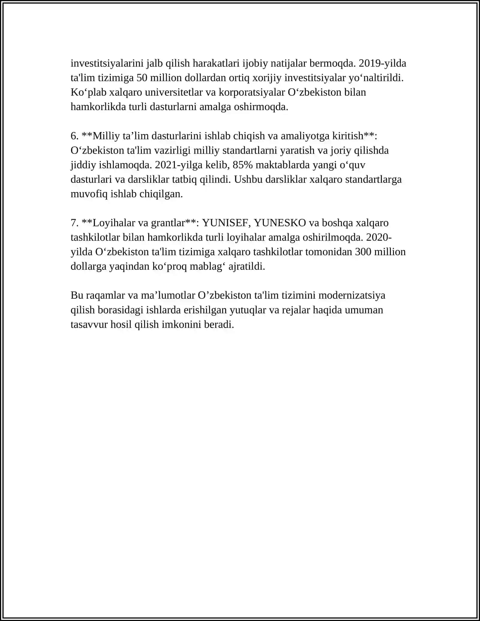 O'zbekistonda Talim Islohotlar 4