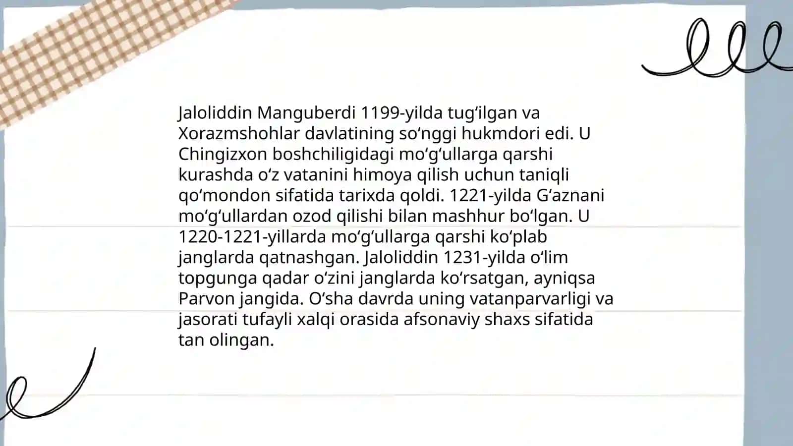 Jaloliddin Manguberdi -vatan himoyachisi 4