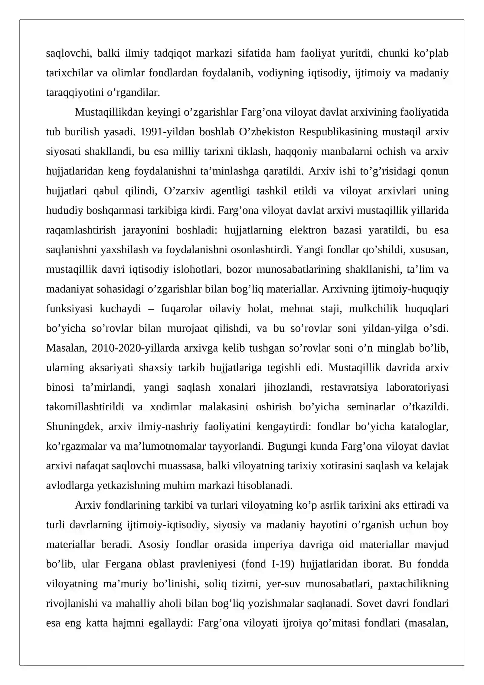 Farg’ona viloyat davlat arxivining noshirlik ishlari 4