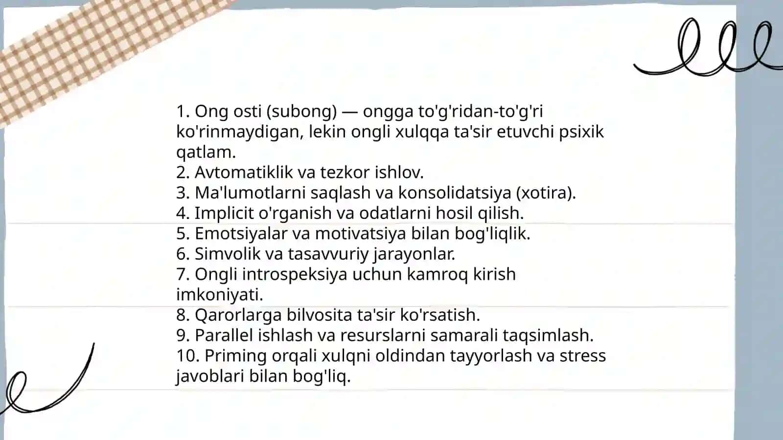 Ong va Ong osti tushunchalari 4
