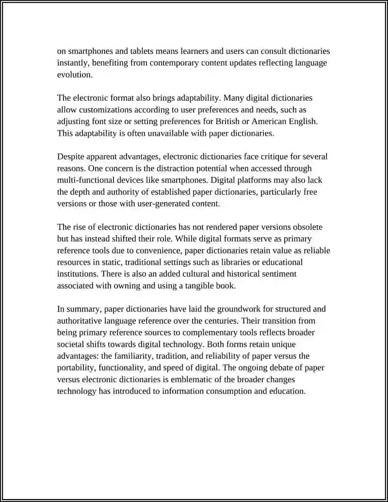 A DEBATE: PAPER VS ELECTRONIC DICTIONARY 4