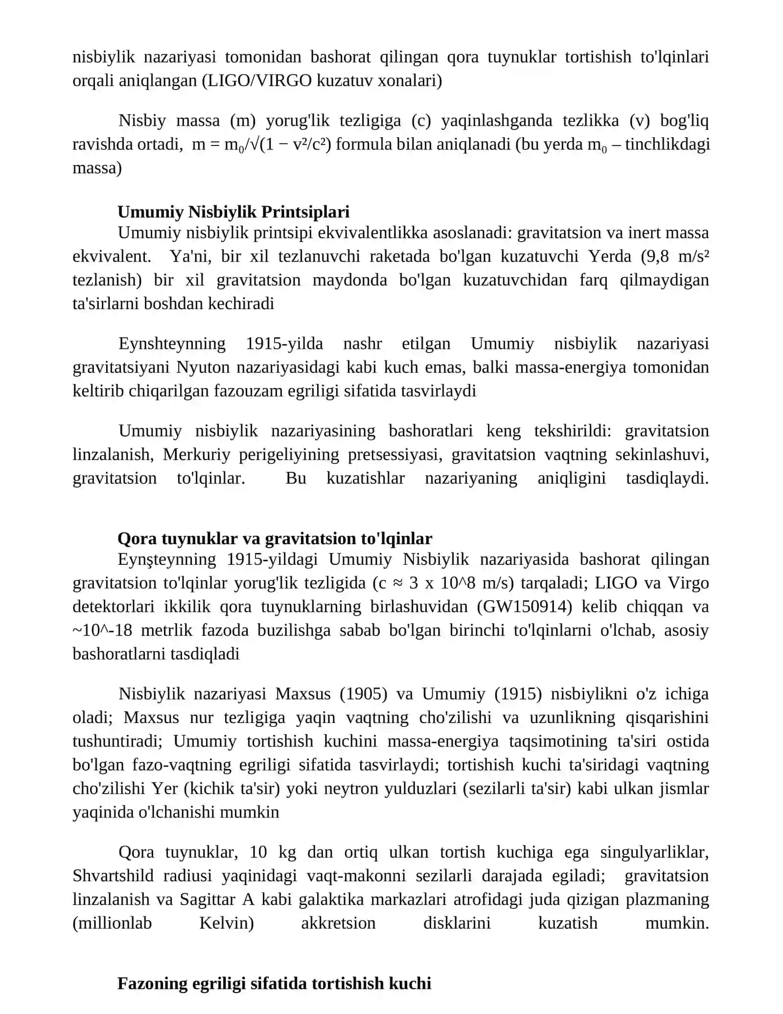 Nisbiylik nazariyasi 4
