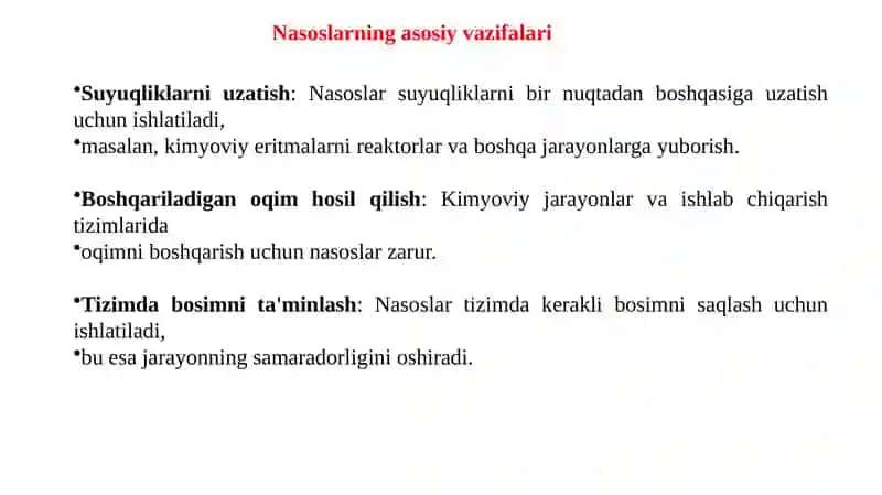 Kimyoviy qurilmalar dan nasoslar. 4