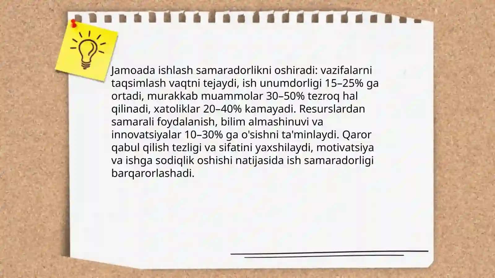 Jamoada ishlash (teamworking) va uning afzaliklari 4