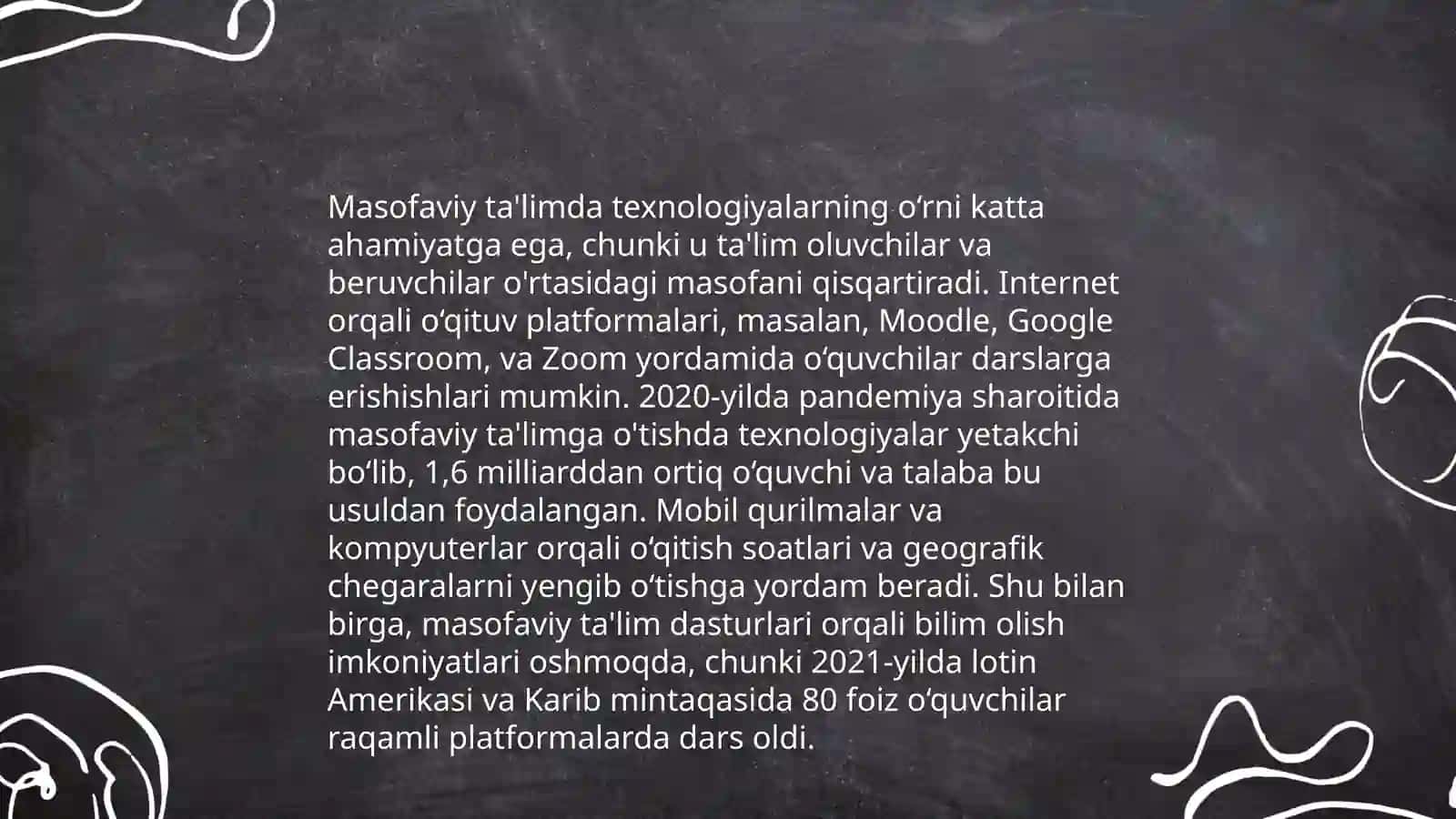 Masofaviy taʼlim platformalari va ulardan foydalanish 4