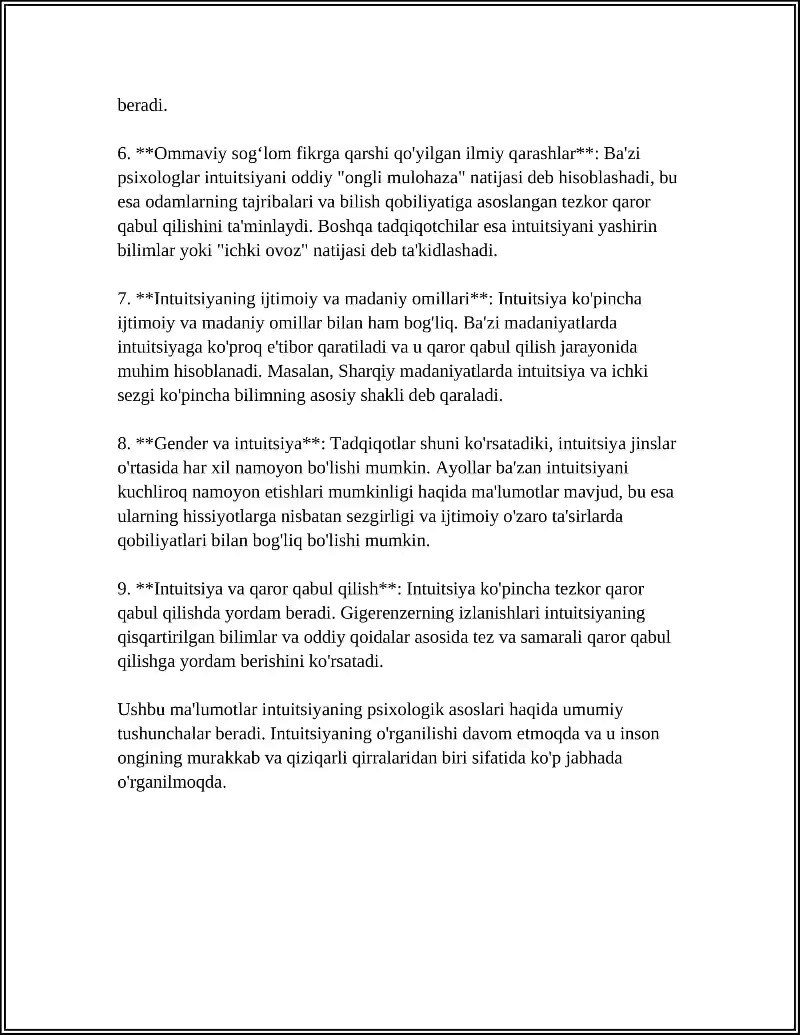 INTUITSIYA TURLARI 4