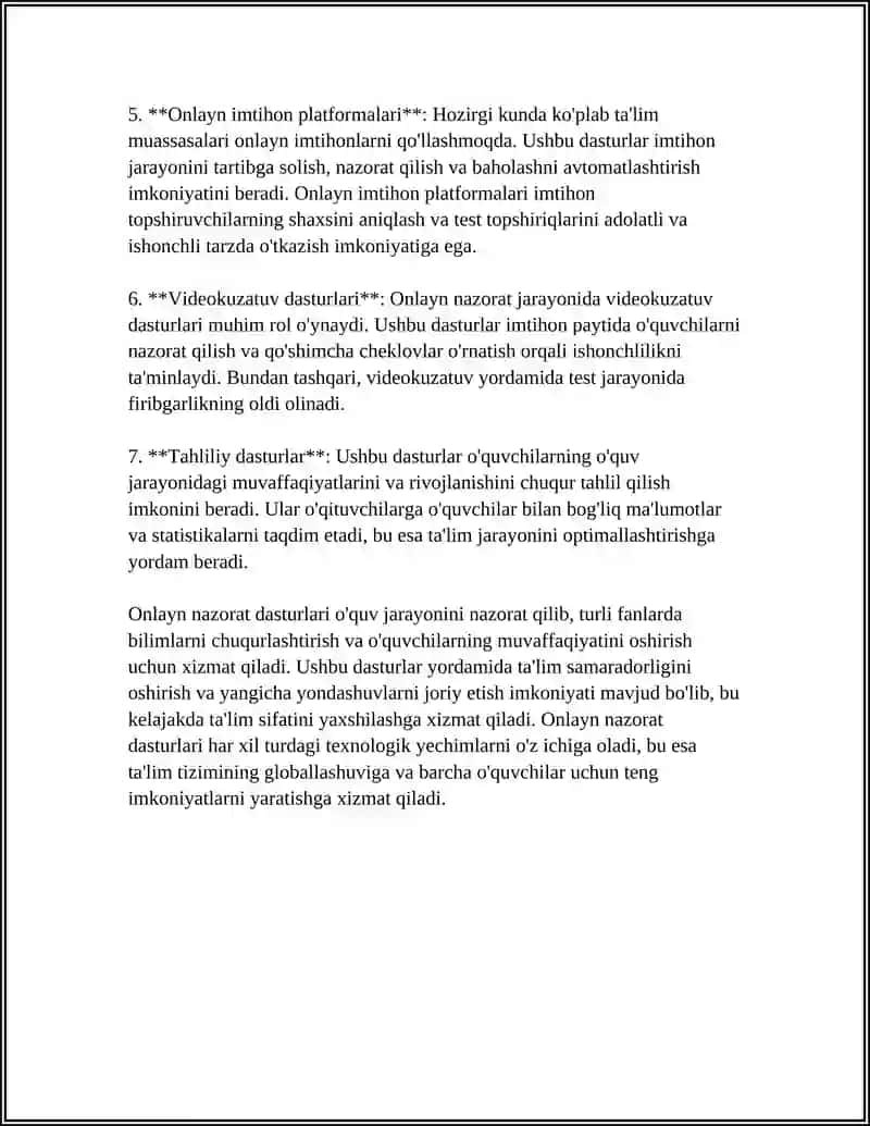 ONLAYN NAZORAT DASTURLARI 4