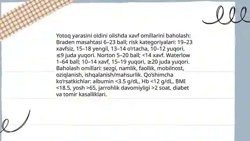 Yotoq yarani oldini olish 4