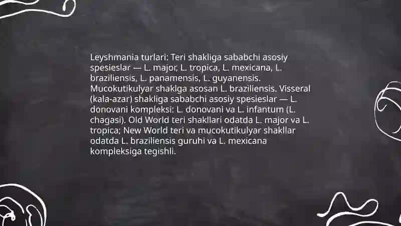 Leyshmanioz teri va visseral shakli 4