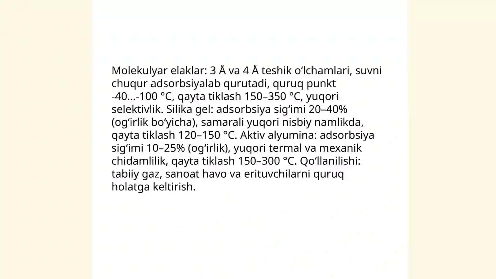 Gazlarni quritish jarayonlari 4