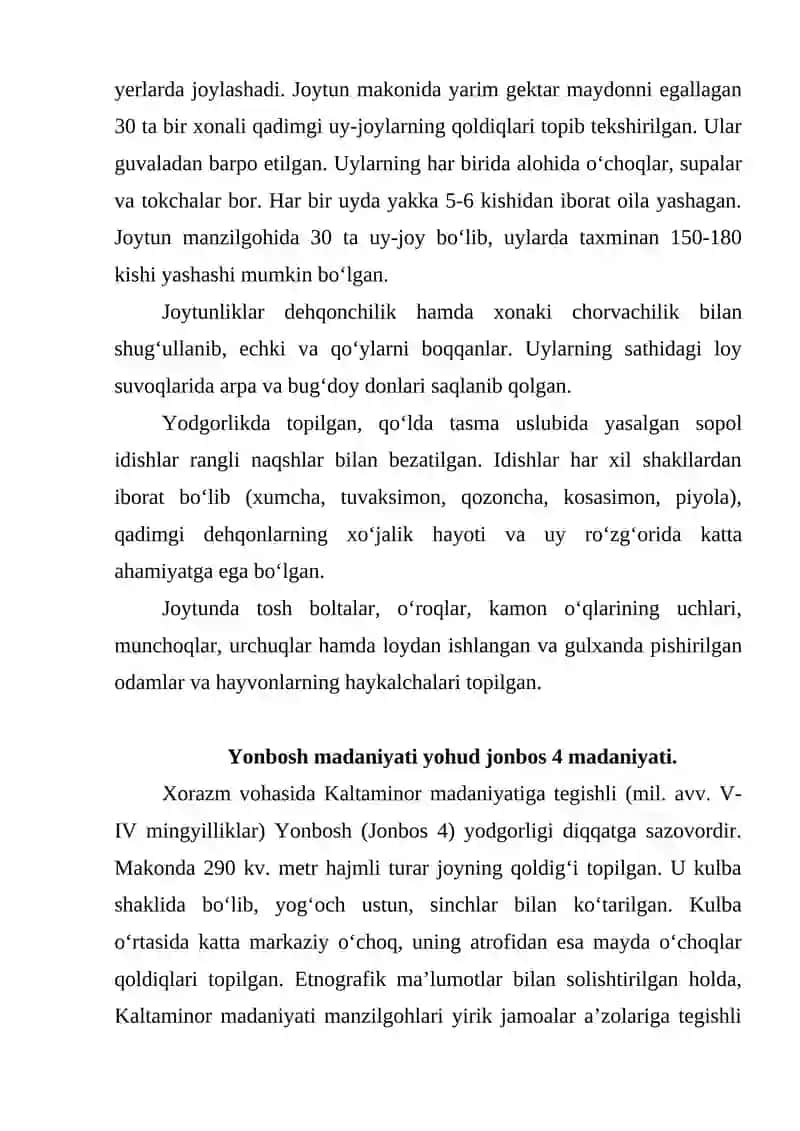 Neolit davri xo’jaligi va moddiy madaniyati 4