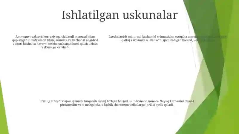 Karbamid Ishlab Chiqarishning Texnologik Sxemasi 4