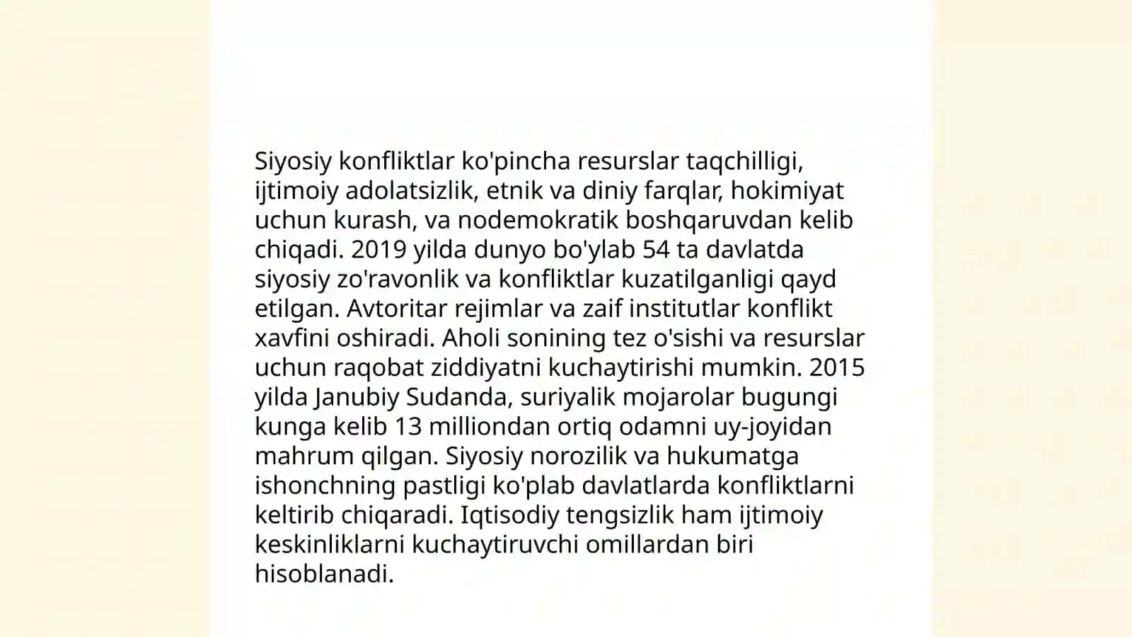Siyosiy konfliktning tuzilishi 4