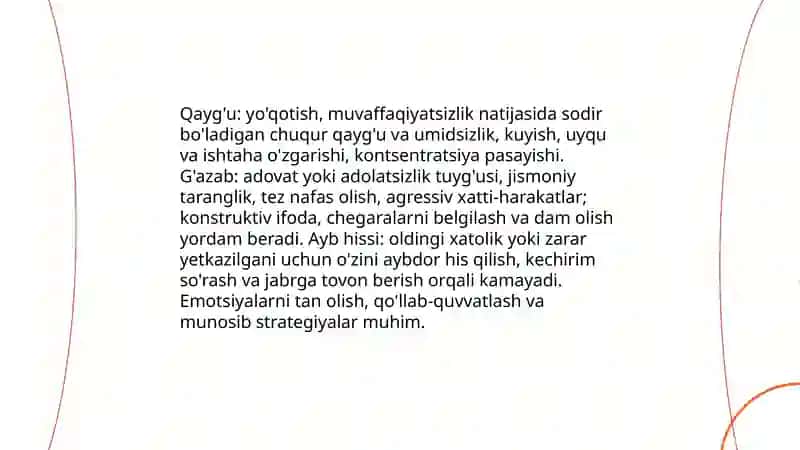 G'am qayg'u reaksiyalari 4