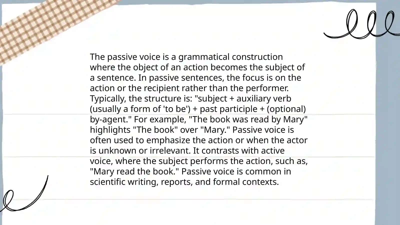 The difference between active and passive voice 4