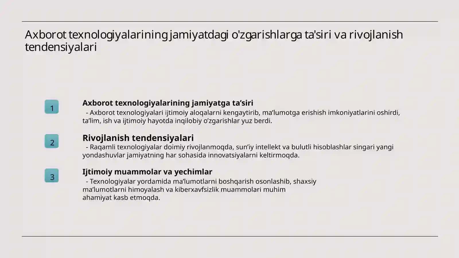 Axborotlashgan jamiyat va uning istiqbollari 4