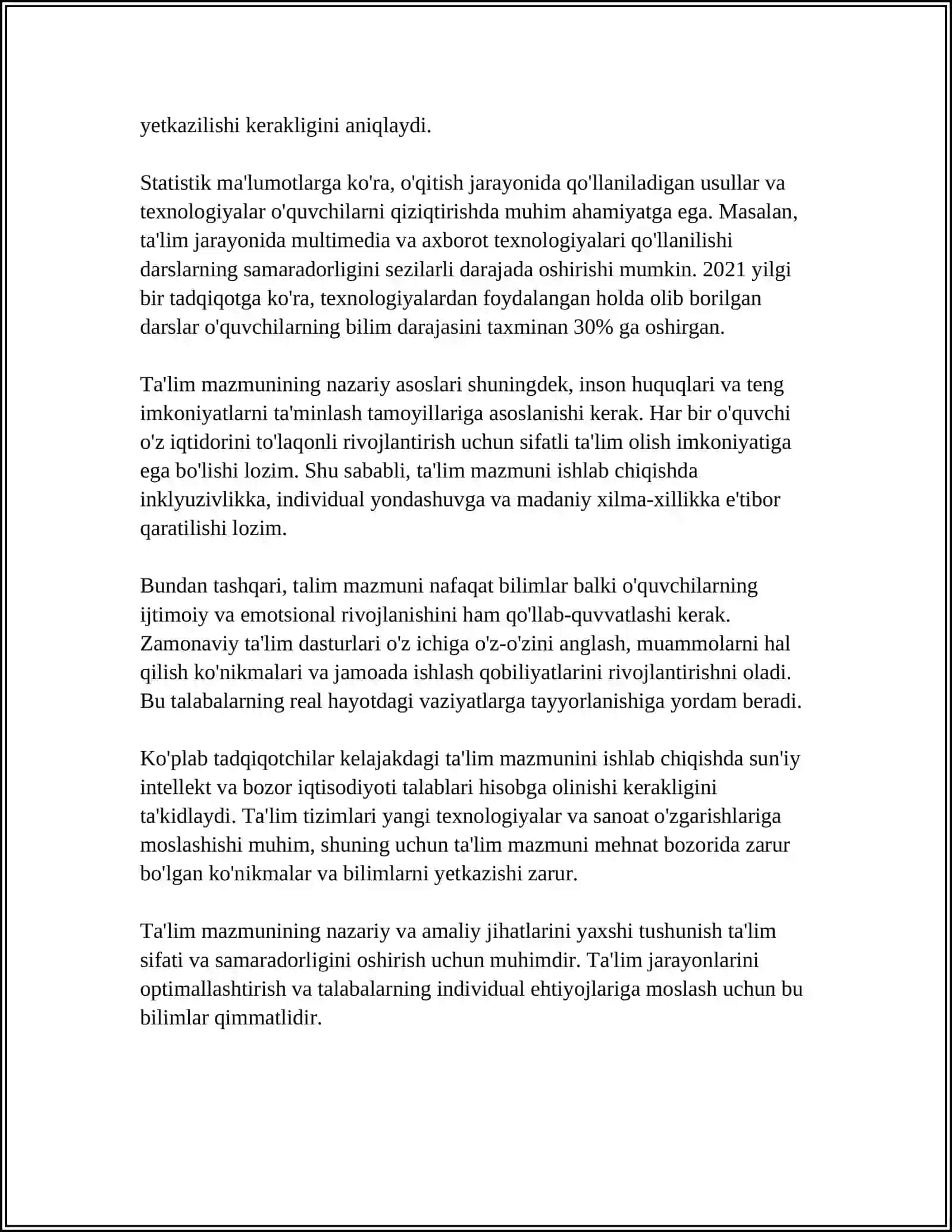 TA’LIM MAZMUNINI DAVLAT TA’LIM STANDARTLARIDA IFODALANISHI 4