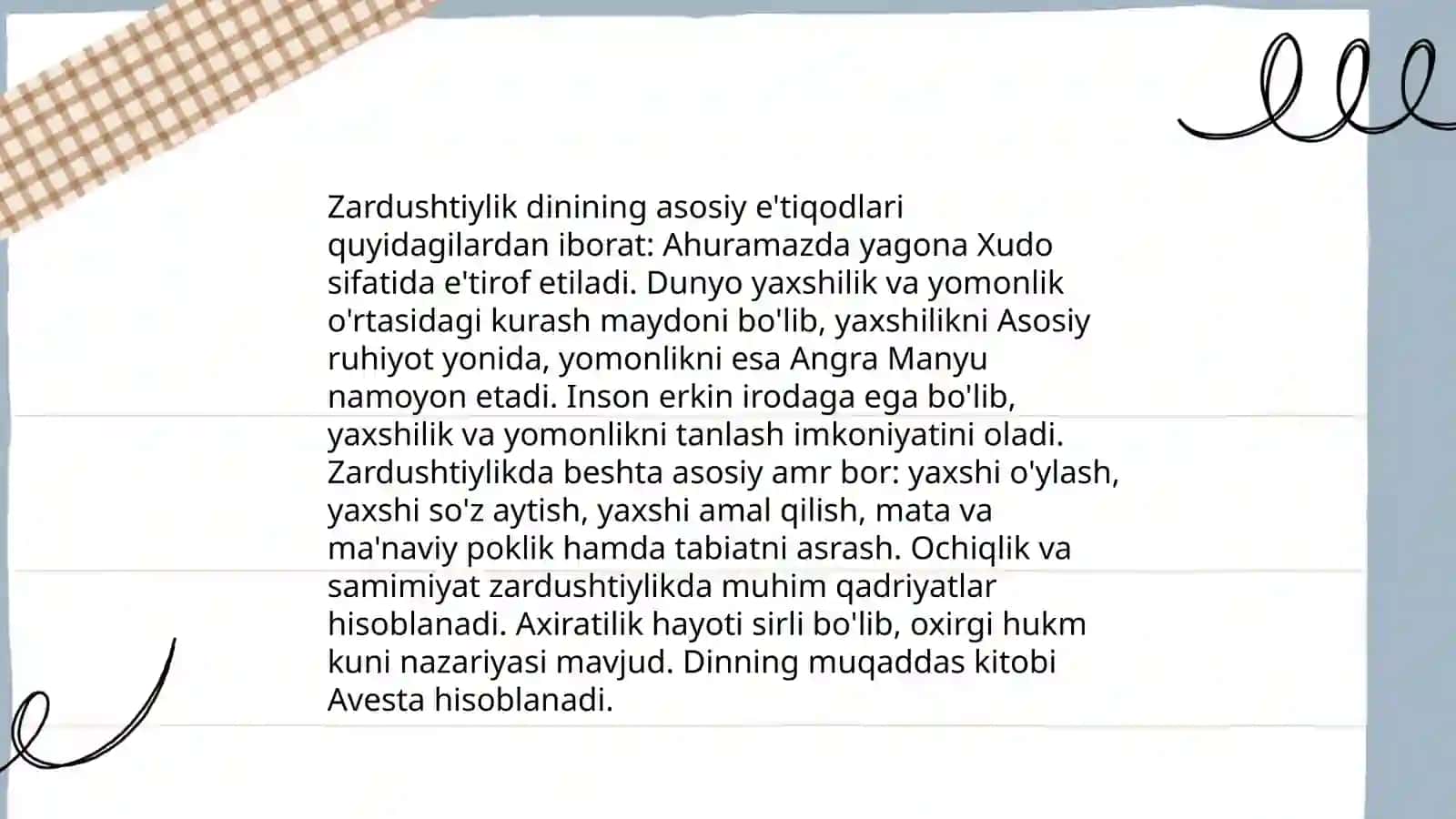Zardushtiylikning teologik tizimi va diniy marosimlar 4