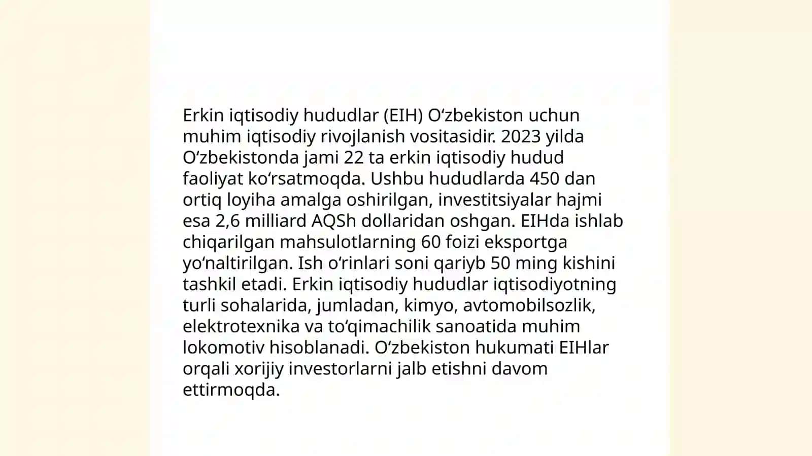 Erkin iqtisodiy hududlarning faoliyati 4