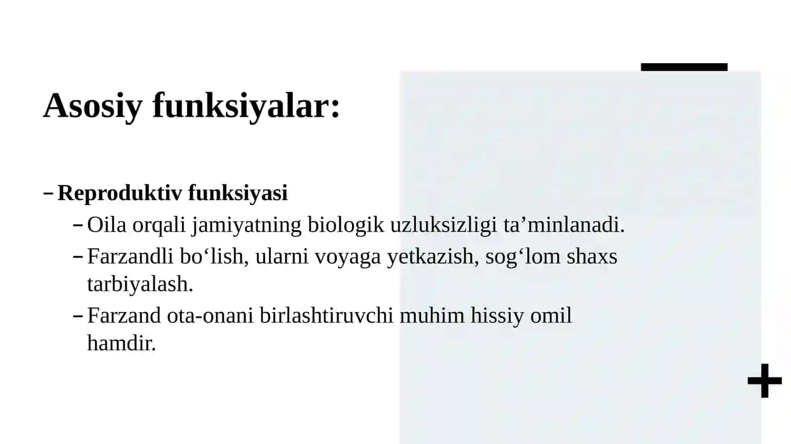 Oila funksiyasi, oila tiplari va rollari 4