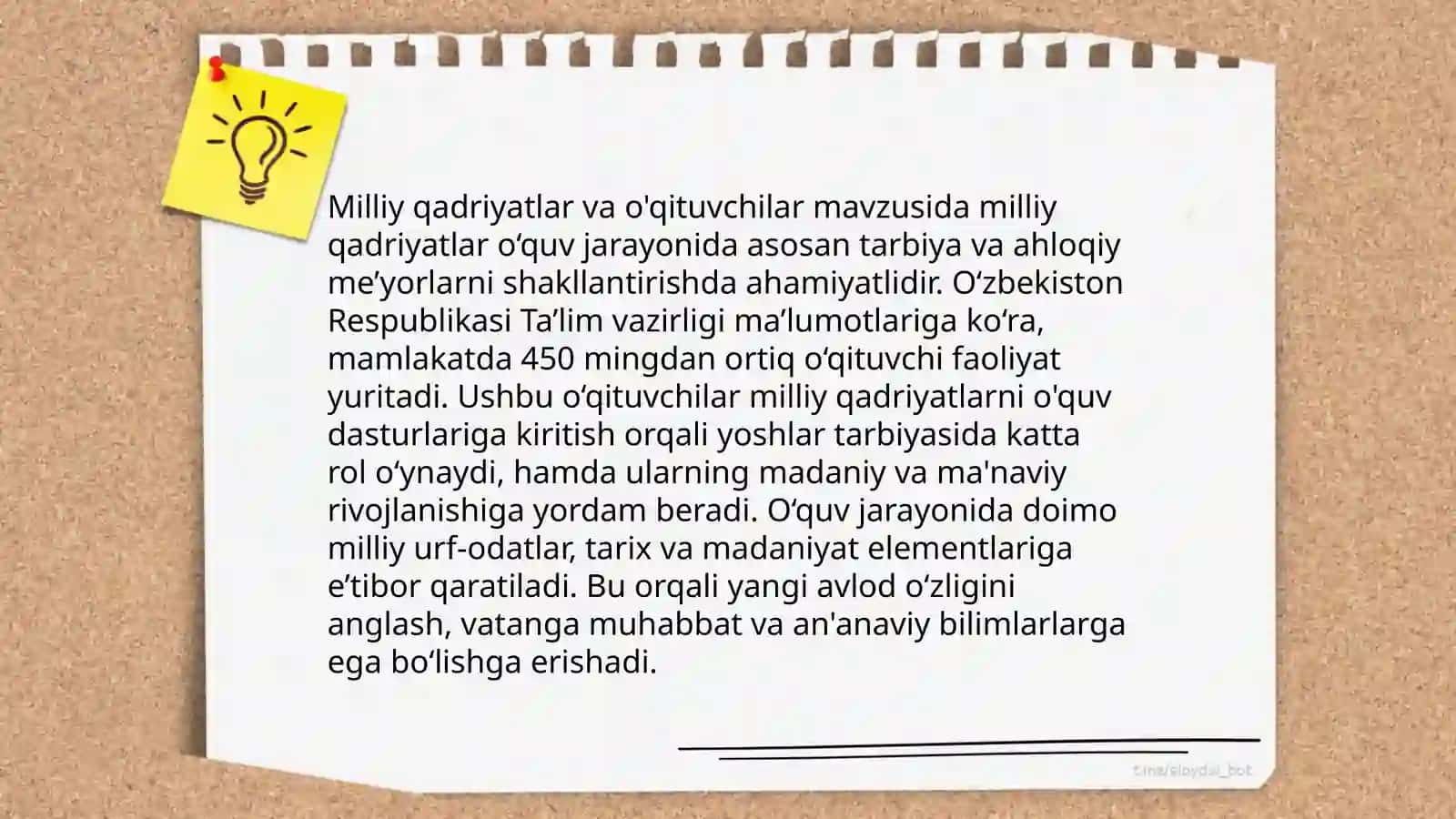 Oʻzbekiston maktablarida taʼlim tarbiyani takomillashtirish zarurati 4