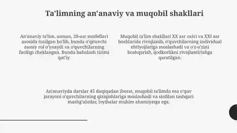 Ta'limni tashkil etish shakllari 4