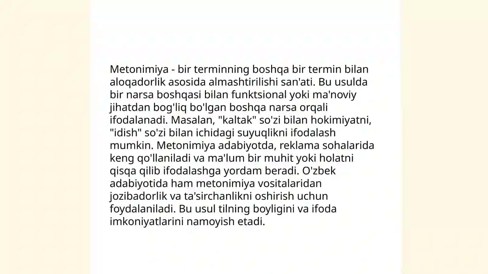 Ko'chma ma'no turlari 4