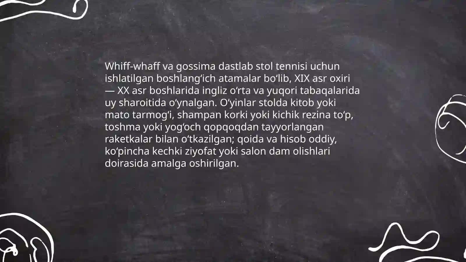 Stol tennisining paydo boʻlish tarixi va rivojlanishi 4