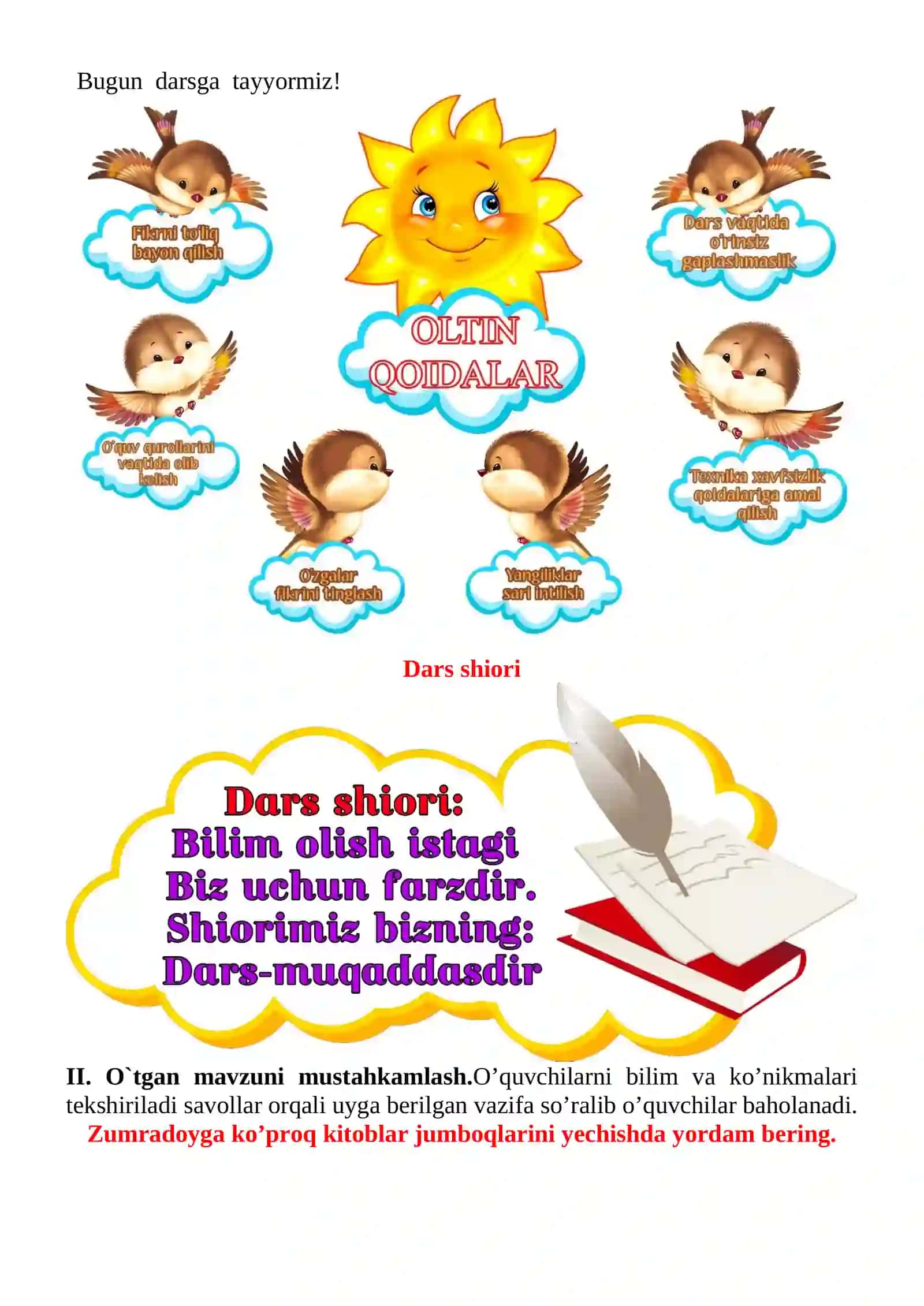 Kitobni do‘st bilganlar mavzusida 3-sinf O'qish fanidan dars ishlanmasi 4