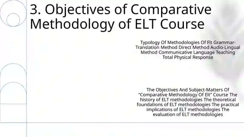Typology Of Methodologies Of Flt 4
