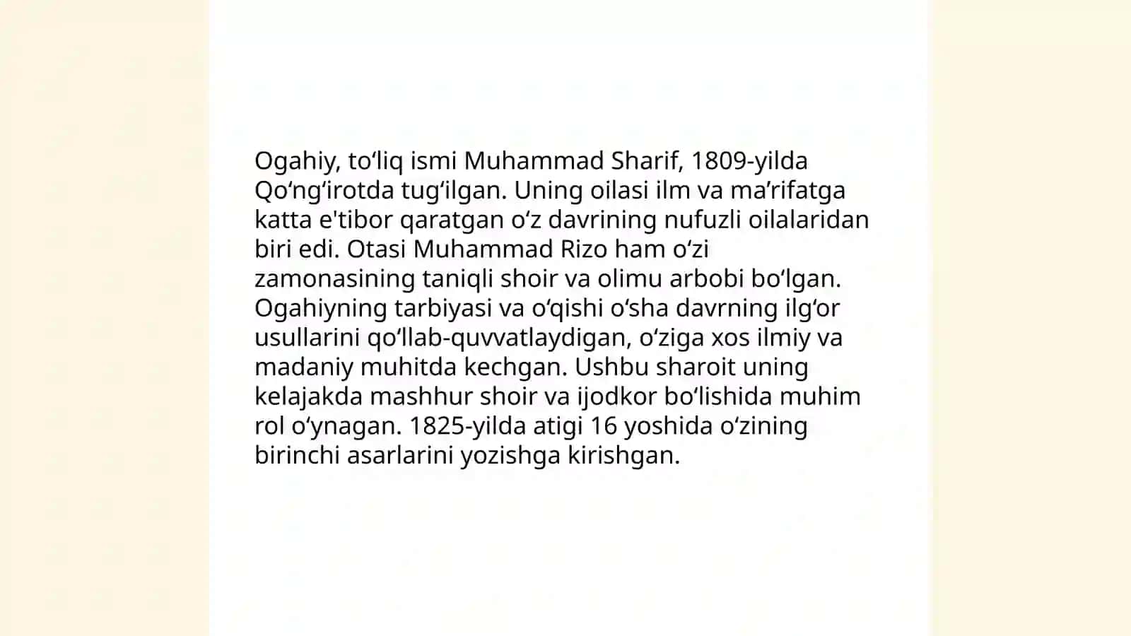Ogahiy hayoti va ijodi 4