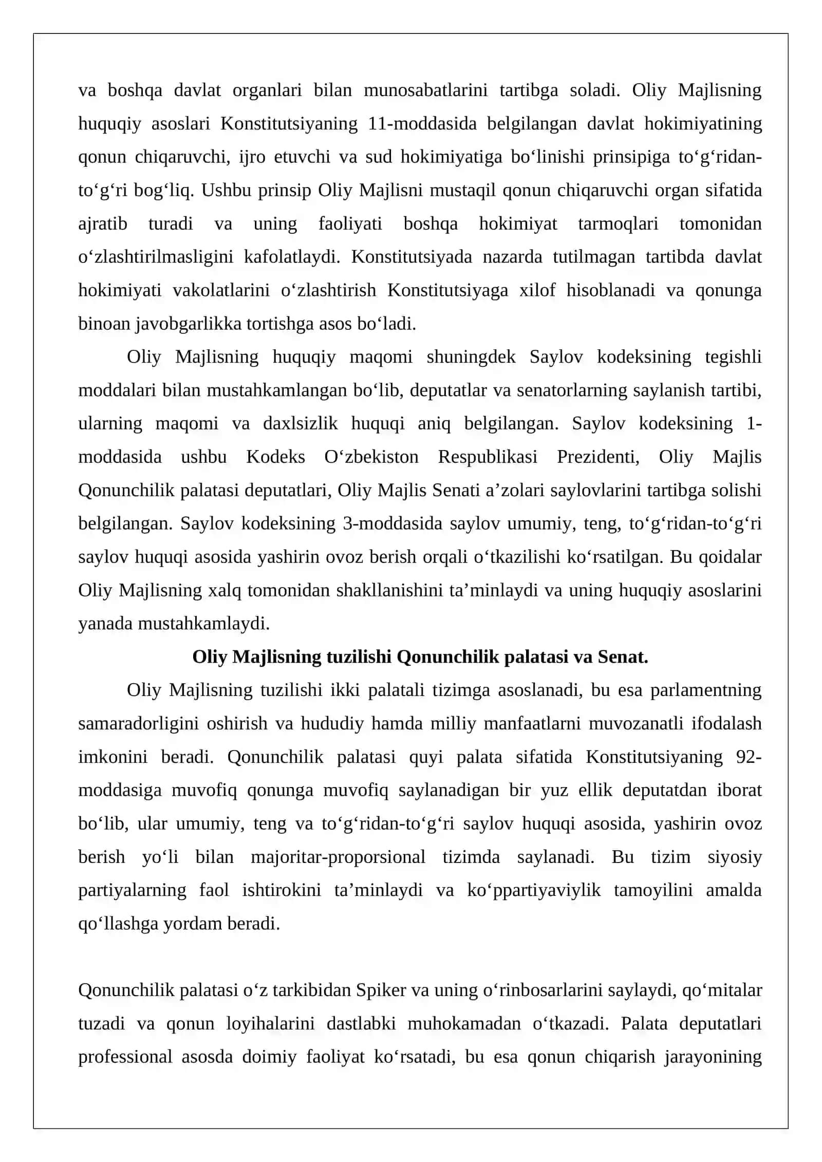 O‘zbekiston Respublikasi Oliy Majlisi 4