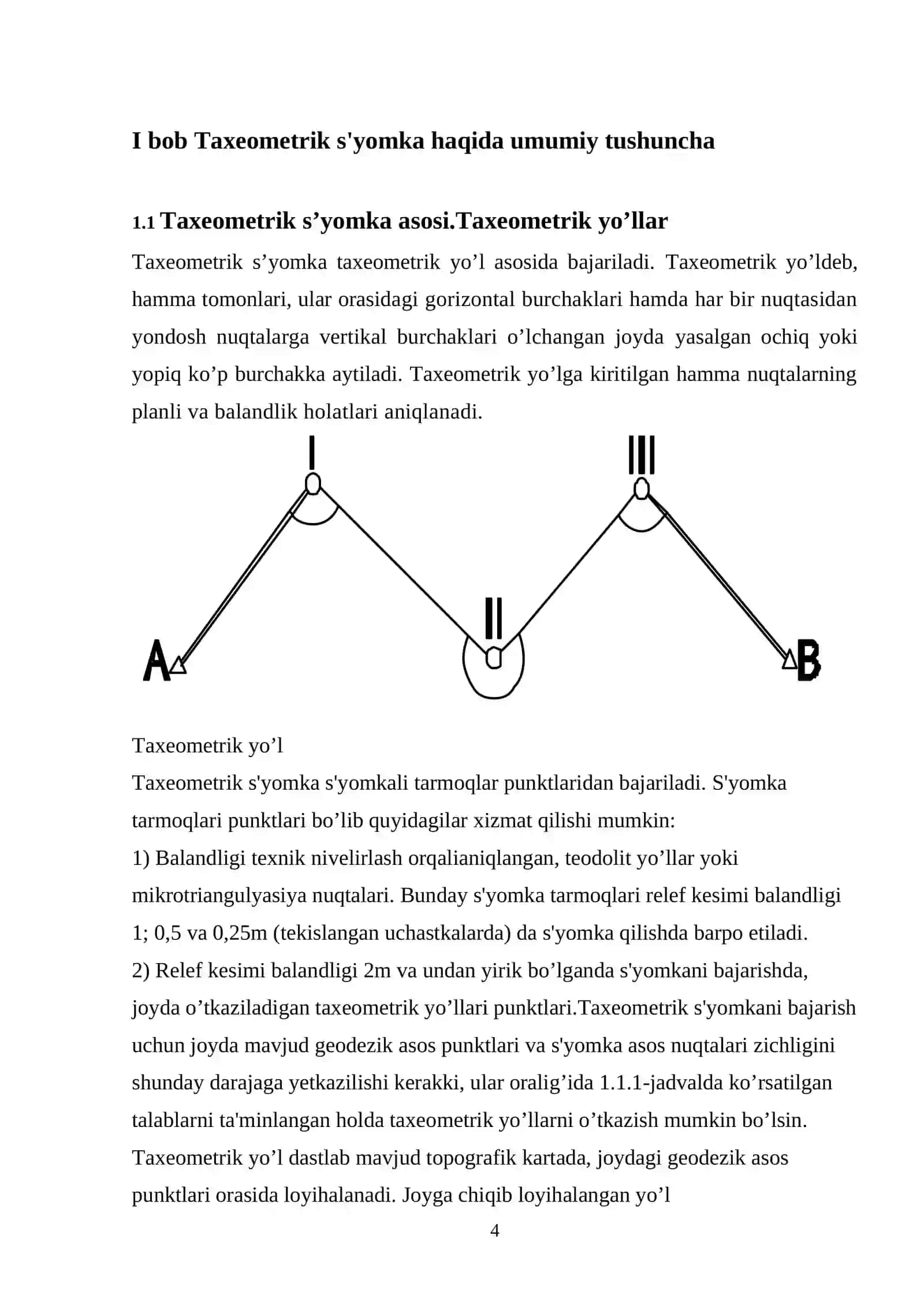 Taxeometrik s’yomka mohiyati s’yomkani bajarishda 4