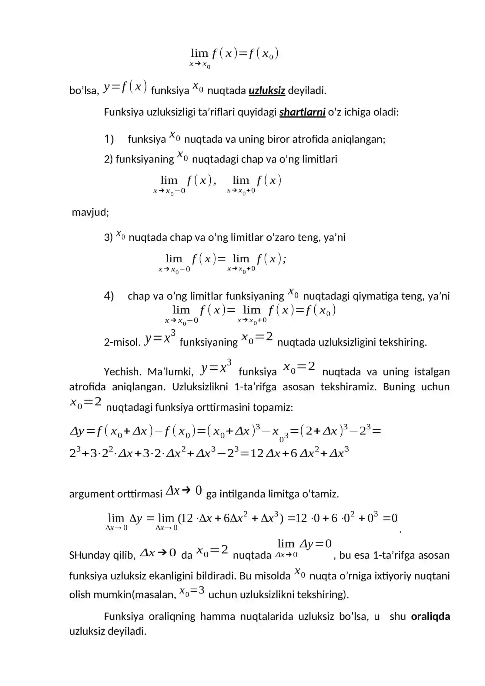 MATEMATIK ANALIZ (oliy matematika) 4