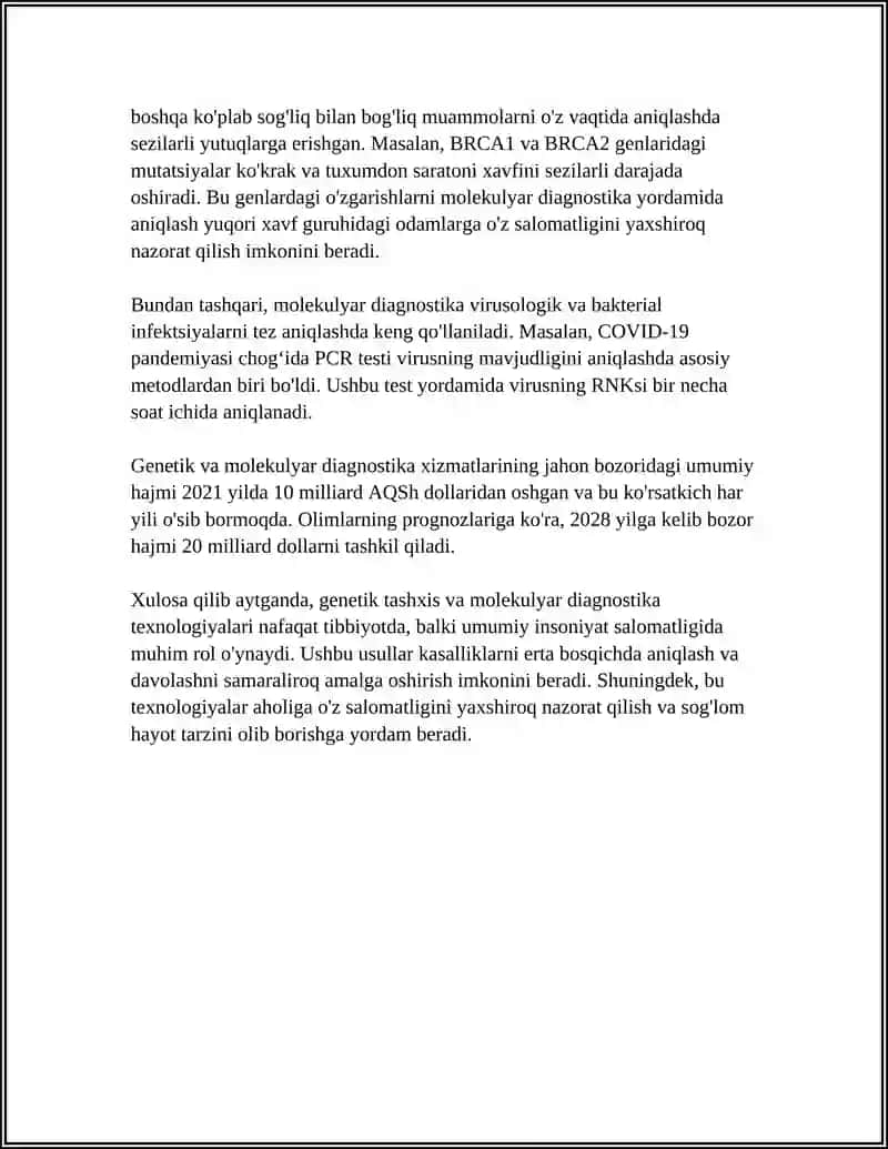 GENETIKANING TIBBIYOTDAGI AHAMIYATI 4