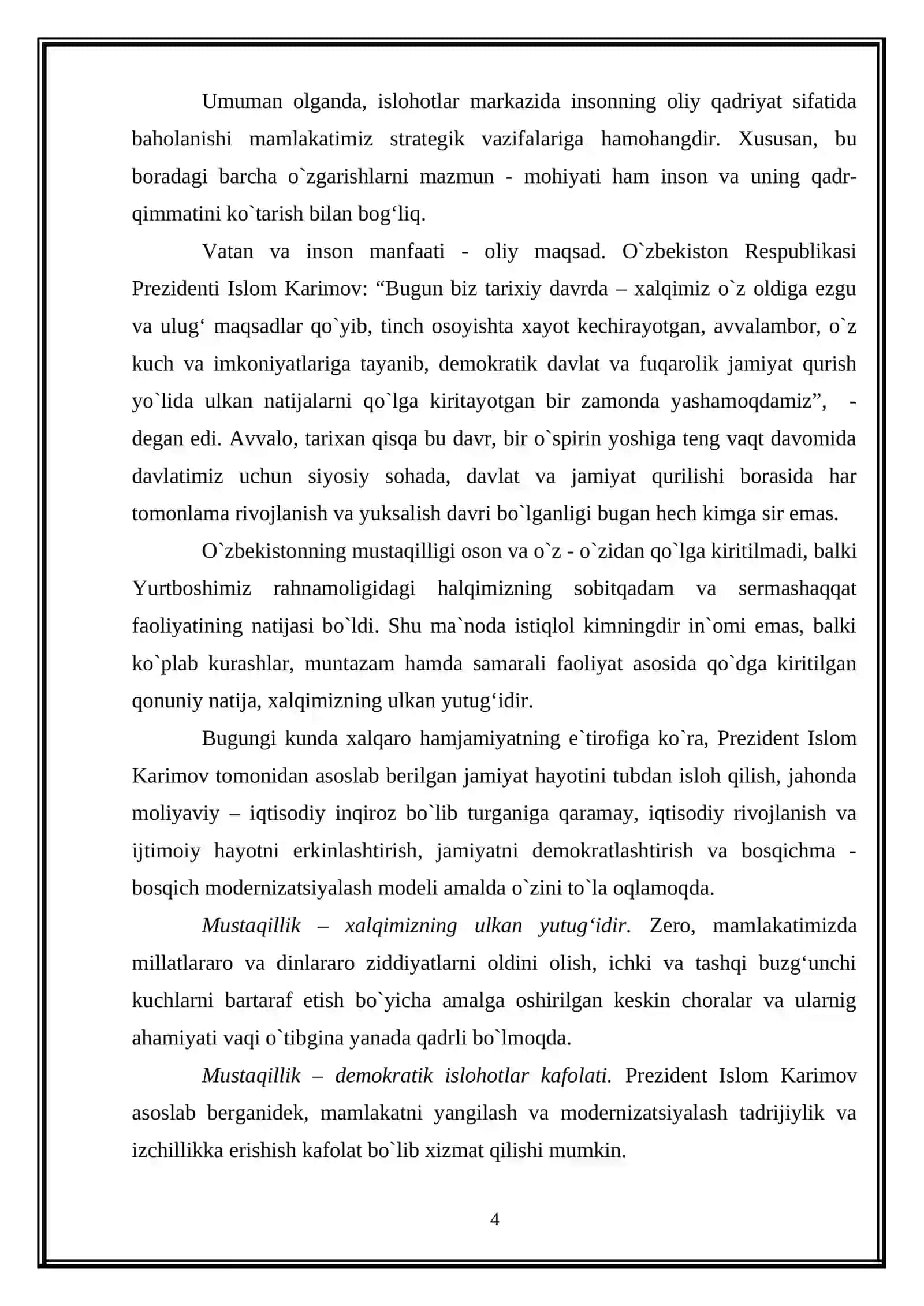Hozirgi zamon ingliz tilida "from" predlogining leksik ma`nosi va uning o‘zbek tilida berilishi 4