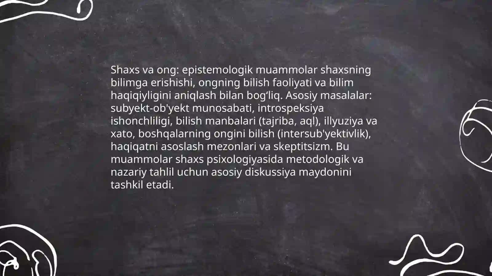 Shaxs psixologiyasining falsafiy asoslari 4
