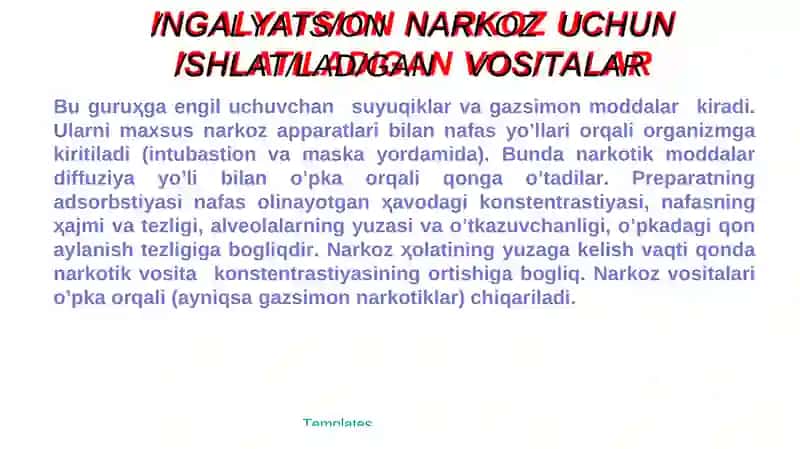 NARKOZ UCHUN QO'LLAN/LAD/GAN VOS/TALAR 4
