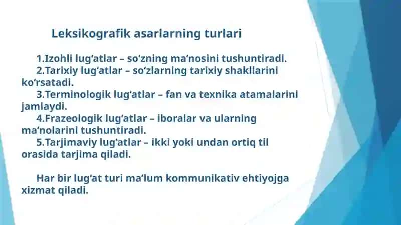 O‘zbek tili leksikografiyasining taraqqiyot bosqichlari 4