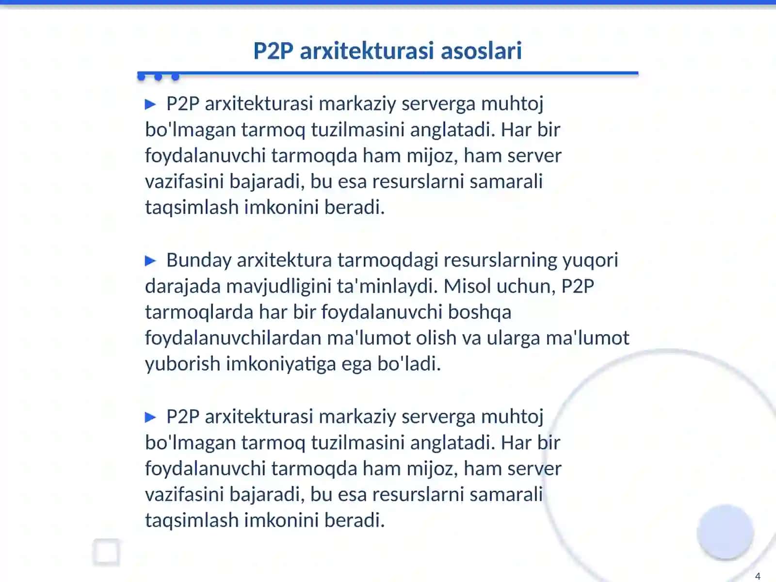 P2P texnologiyalari 4