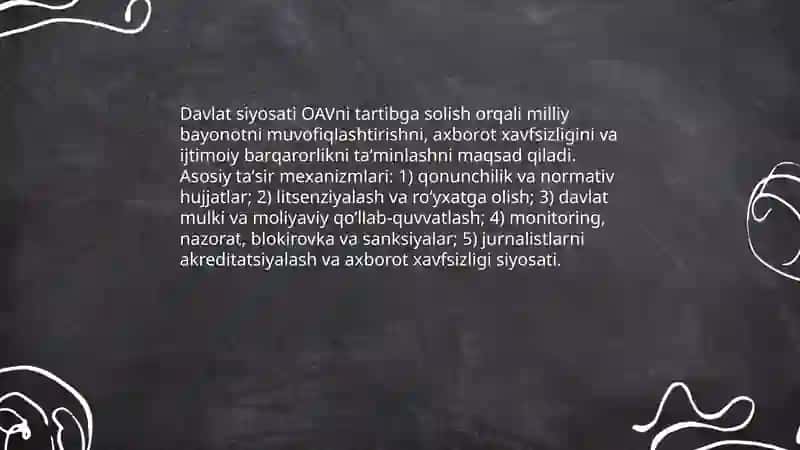 Oʻzbekiston Respublikasida omaviy axborot vositalarining faolyati 4