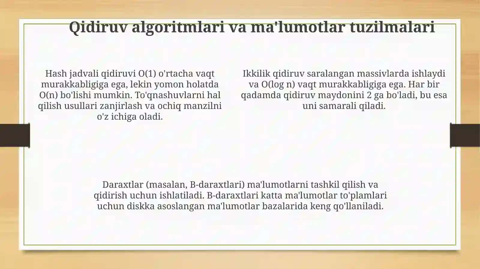 Ma’lumotlarni qidirish usullari, algoritmlari 4