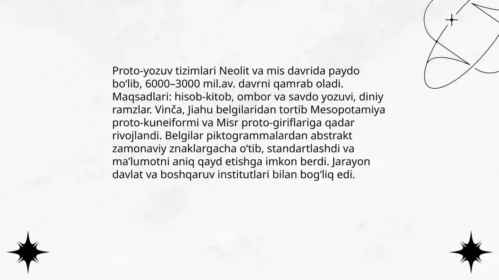 Yozuv taraqqiyotining asosiy bosqichlari 4