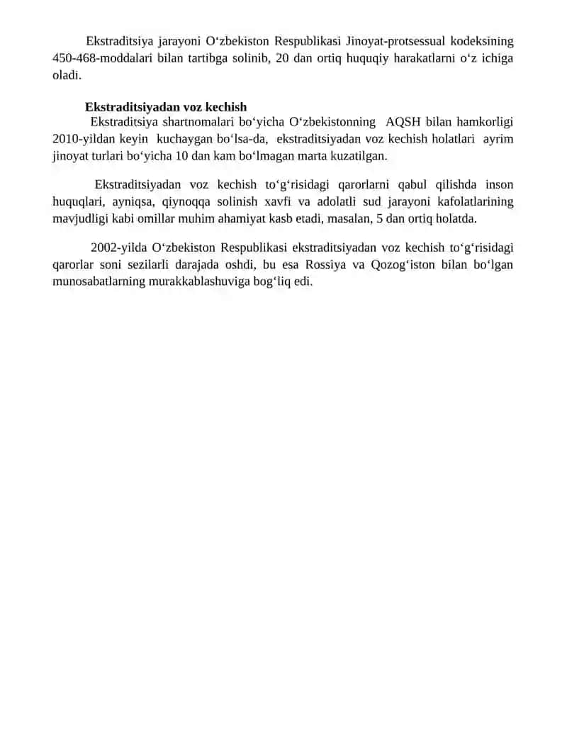 Xalqaro xuquqdta ekstradisiya instituti 4